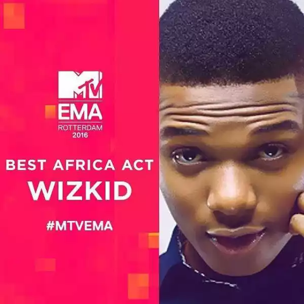 Wizkid Wins Best African Act @ MTV EMA 2016